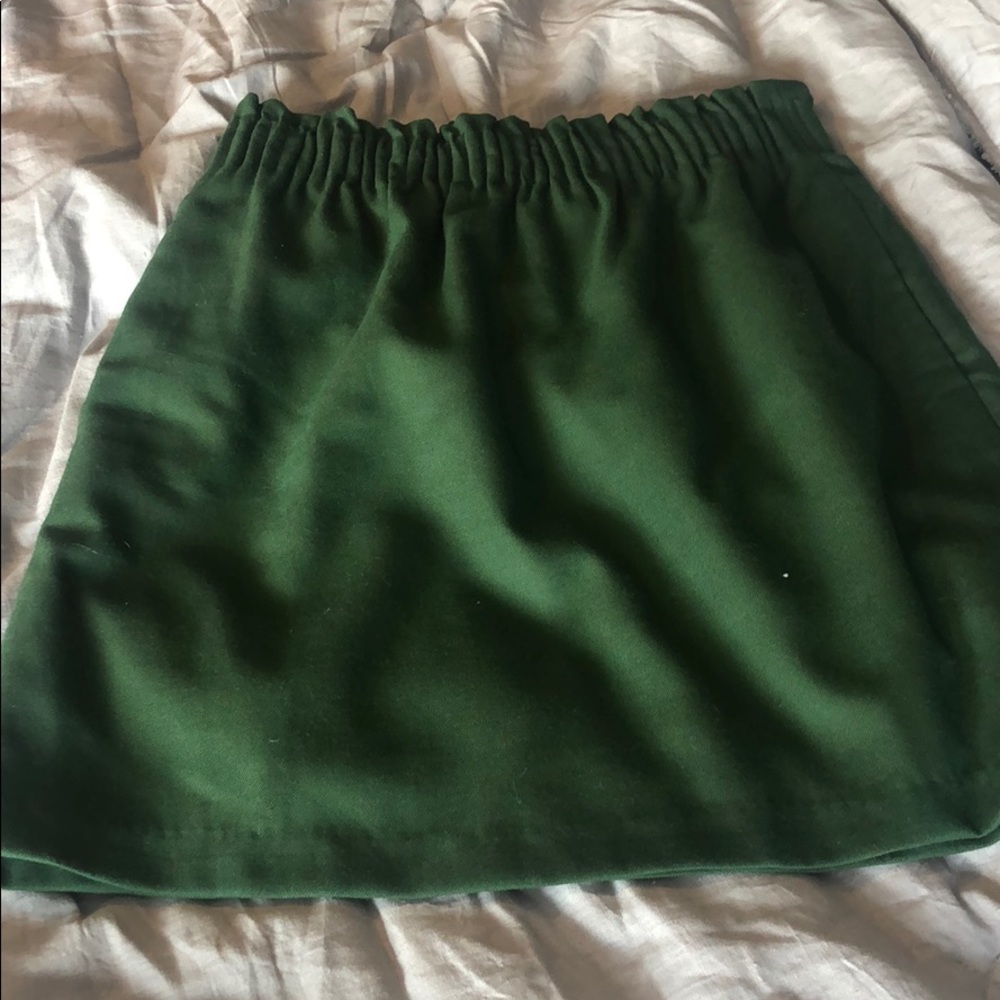 J Crew - High waisted green skirt